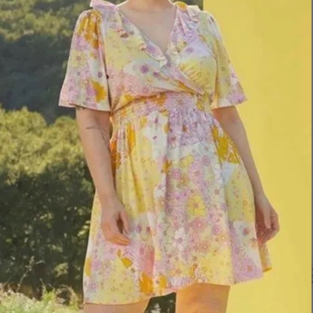 NWT Modcloth Multicolor Marvelous Flower Medley Surplice Sundress